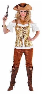 Pirate goud-bruin - Willaert, verkleedkledij, carnavalkledij, carnavaloutfit, feestkledij, piraat, piraten, ahoi, kapitein, waterratten, zeerover,